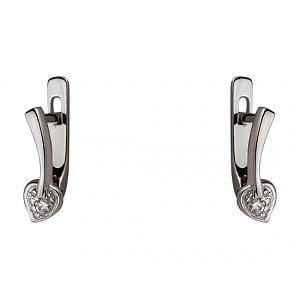 Золоті сережки з цирконієм куб. (01-200237245) фотографія