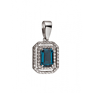 Золотой кулон с цирконием куб. (01-200250845) фотография