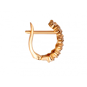 Золотые серьги с фианитом (цирконием куб.) (01-200358745) фотография