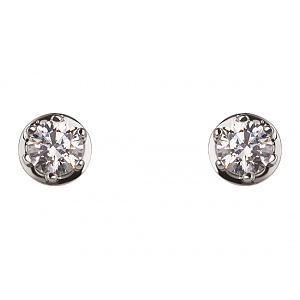 Золоті сережки з цирконієм куб. (01-200388345) фотографія