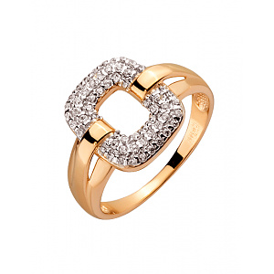 Золотое кольцо с цирконием куб. (01-200512345) фотография