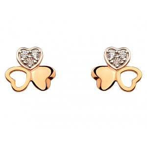 Золоті сережки з цирконієм куб. (01-200573445) фотографія