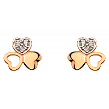 Золоті сережки з цирконієм куб. (01-200573445)