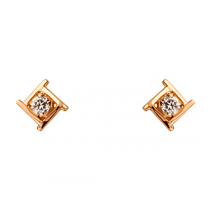 Золоті сережки з діамантами (01-200742445) фотографія