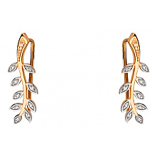 Золоті сережки з фіанітом (цирконієм куб.) (01-200745945)