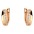 Золоті сережки з фіанітом (цирконієм куб.) 01-200766245 фотографія 1