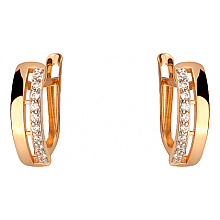 Золоті сережки з фіанітом (цирконієм куб.) (01-200766245)