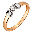 Золота каблучка з діамантом 01-200781045 фотографія 1