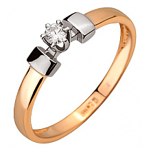Золота каблучка з діамантом (01-200781045)