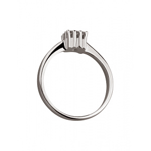 Золота каблучка з діамантами (01-200807545) фотографія