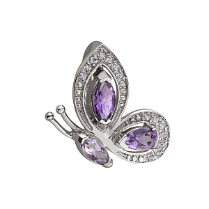 Золотий кулон з аметистами (2б_п-161) фотографія