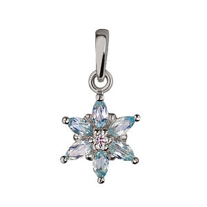 Золотой кулон с топазами  и  фианитом (2п-163) картинка Золотой кулон с топазами  и  фианитом (2п-163) фотография