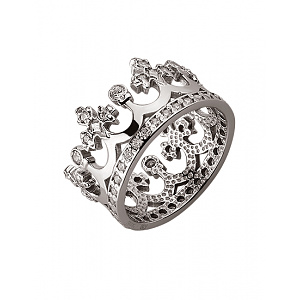 Золотое кольцо с цирконием куб. (01-19201546) фотография