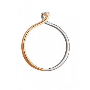 Золотое кольцо с бриллиантом (01-200159946) фотография