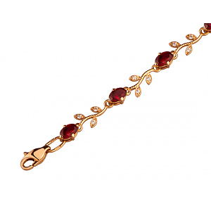 Золотой браслет с цирконием куб. (01-200220446) фотография