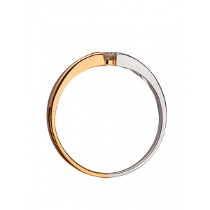 Золота каблучка з діамантом (01-200258046) фотографія