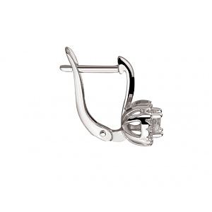 Золотые серьги с цирконием куб. (01-200418446) фотография