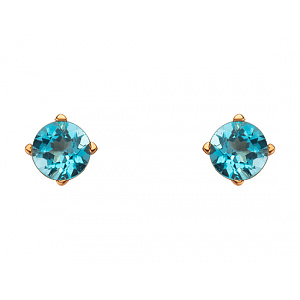 Золоті сережки з топазами (01-200438246) фотографія