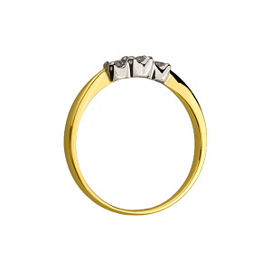 Золотое кольцо с бриллиантами (01-200542646) фотография