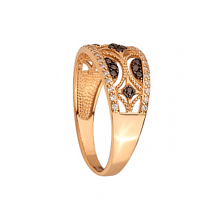 Золота каблучка з цирконієм куб. (01-200581646) фотографія