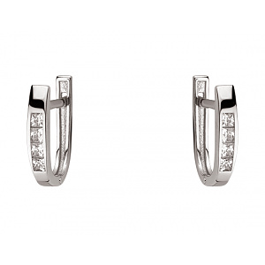 Золоті сережки з фіанітом (цирконієм куб.) (01-200740246) фотографія