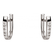 Золоті сережки з фіанітом (цирконієм куб.) (01-200740246)