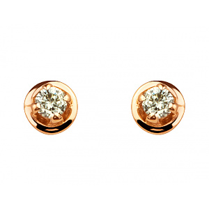 Золоті сережки з діамантами (01-200742446) фотографія