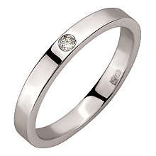 Золотое  обручальное кольцо  с бриллиантом (01-200745946)