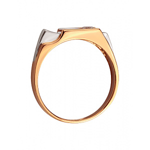 Золота каблучка з діамантом (01-200766246) фотографія