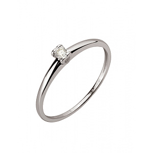 Золота каблучка з діамантом (01-200781046) фотографія