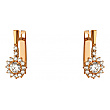 Золотые серьги с фианитом (цирконием куб.) 01-200783646 фотография 1