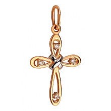 Золотий хрестик з діамантами (01-200805846)