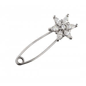 Золотая булавка с фианитами (2бл-015) картинка Золотая булавка с фианитами (2бл-015) фотография