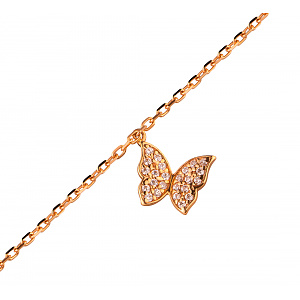 Золотий браслет з фіанітом (3б038/01б) фотографія