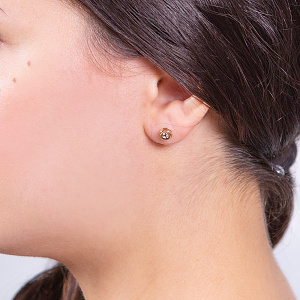 Золоті сережки з діамантами (1б_с-077) фотографія