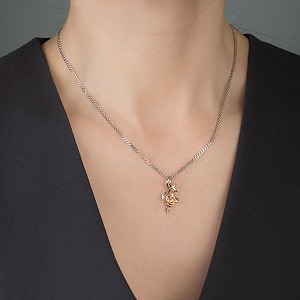 Золотой кулон с бриллиантом (4б_п-063) фотография