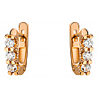 Золотые серьги с цирконием куб. 01-19118947 фотография 1