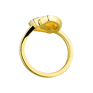 Золотое кольцо с цирконием куб. (01-19316147) фотография