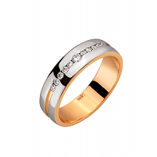 Золотое обручальное кольцо  с бриллиантами