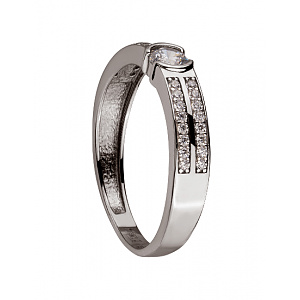 Золота каблучка з цирконієм куб. (01-200295147) фотографія