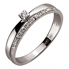 Золота каблучка з діамантами (01-200323747)