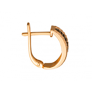 Золотые серьги с цирконием куб. (01-200343547) фотография