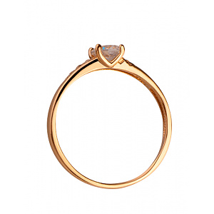 Золота каблучка з цирконієм куб. (01-200346947) фотографія