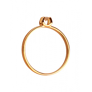 Золота каблучка з діамантом (01-200364847) фотографія