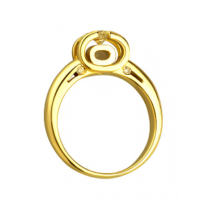 Золотое кольцо с бриллиантом (01-200438247) фотография