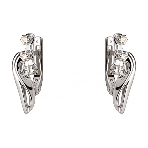 Золотые серьги с бриллиантами (01-200438347) фотография