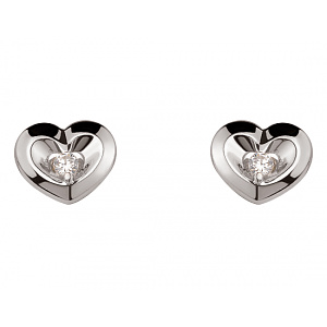 Золотые серьги с цирконием куб. (01-200443847) фотография