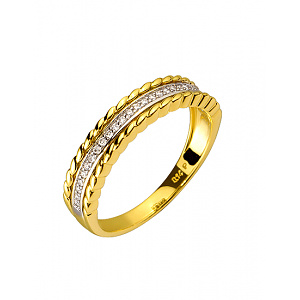 Золотое кольцо с бриллиантами (01-200462047) фотография