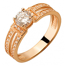 Золота каблучка з цирконієм куб. (01-200573447)