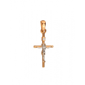 Золотой крестик с бриллиантом (01-200575947) фотография